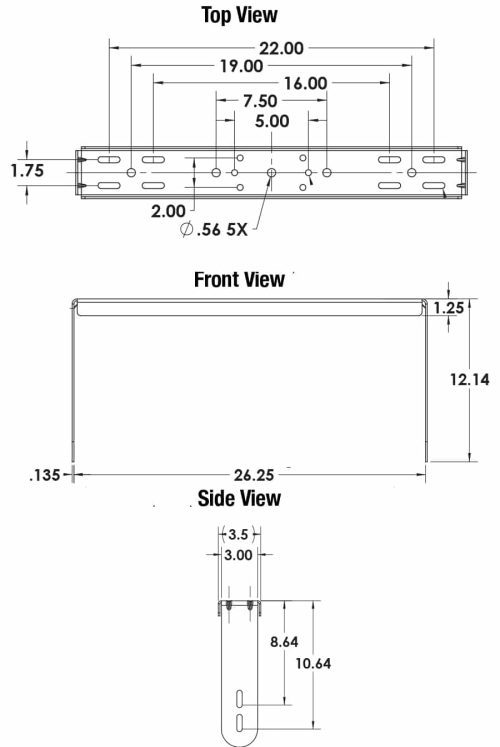 UB-263-12150lb QSC U-Bracket Speaker Mount | Adaptive Technologies Group