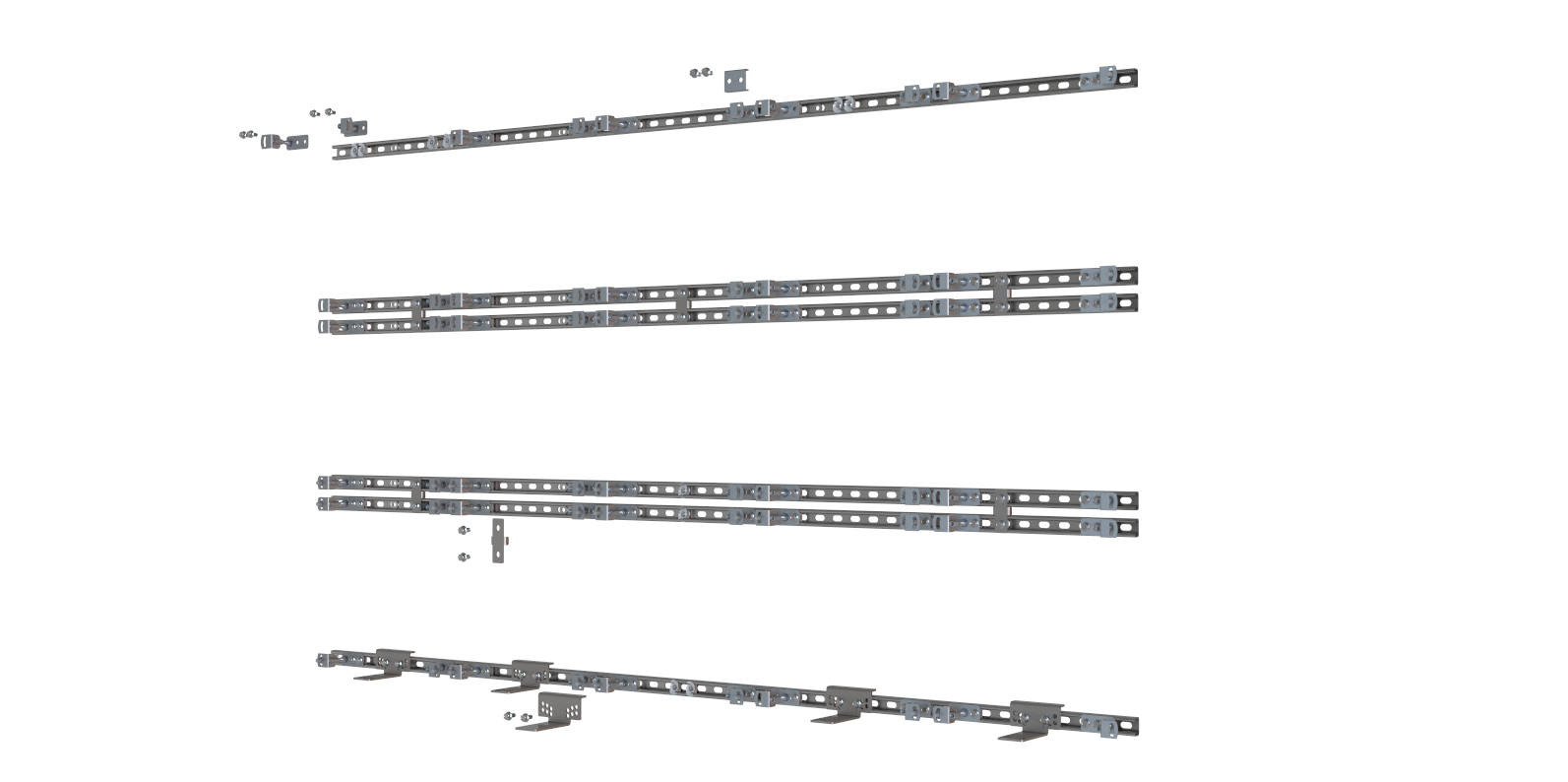 StrutWall strut frame assembled with mounting hardware