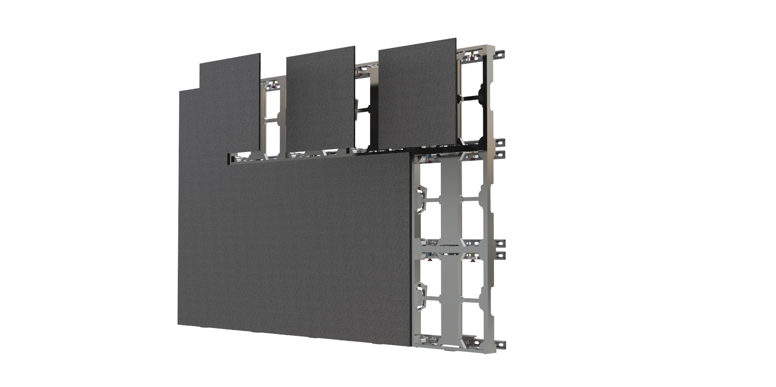 LED panels installed on the StrutWall frame