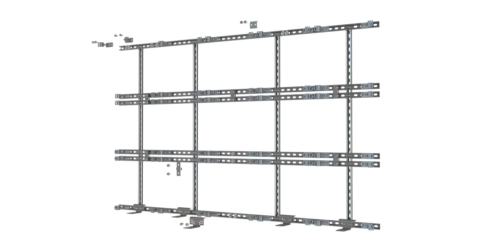 StrutWall 5-by-3 LED video wall strut frame with vertical struts